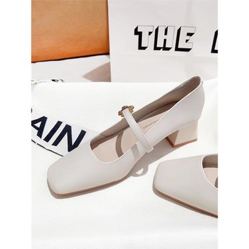 好看方頭單鞋女粗跟2026年新款春季舒適女士氣質復古不累腳高跟鞋