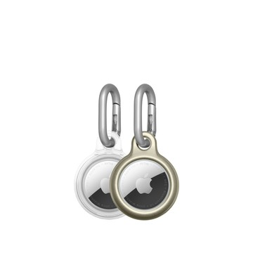 Tech21 EvoPop 保護殼，適用於 AirTag (2 件裝) – 金色/透明