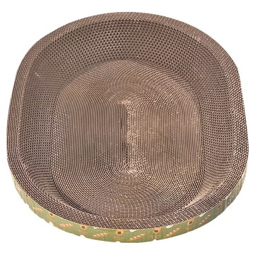 貓抓板橢圓型 瓦楞紙貓抓窩 碗形設計  58 x 40 x 9cm  1個