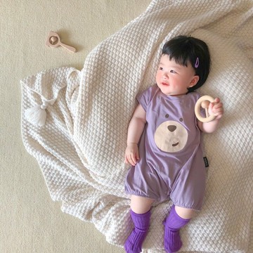 薄款夏装嬰兒衣服 夏季纯棉哈衣 寶寶連體衣 男女寶寶可爱爬服 短袖包屁衣 新生兒衣服 初生嬰兒學爬服