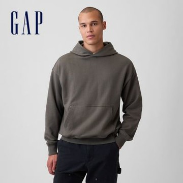【GAP】成人重磅寬鬆連帽T-深墨綠(821270)
