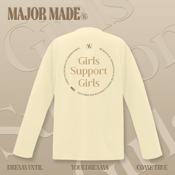 簡約英文圓繞形長TEE