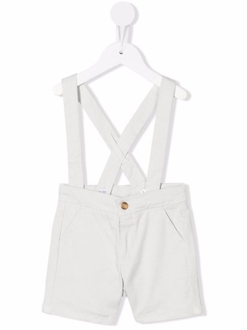 Knot - Thomas straight-leg shorts - kids - Cotton/Spandex/Elastane - 9 mth - Grey