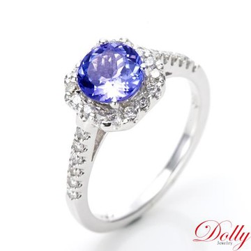 Dolly 14K金 天然丹泉石1克拉鑽石戒指