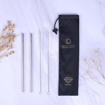 【C組合】鑽石鈍角純鈦吸管 C組合