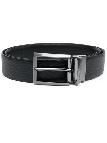 Karl Lagerfeld - buckle-fastening leather belt - men - Leather - 95 - Black