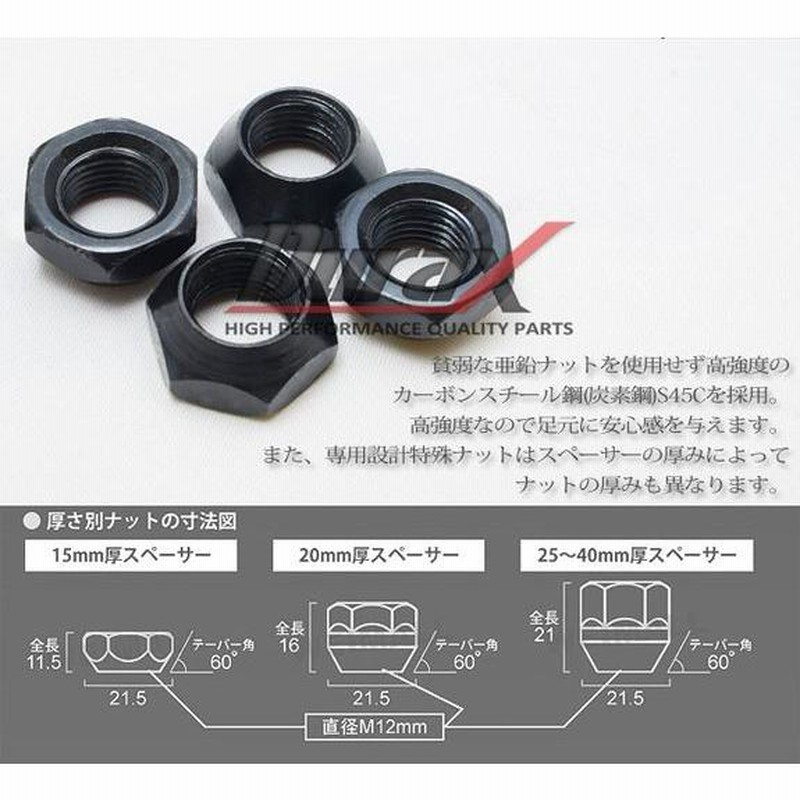 ワイドトレッドスペーサー ワイトレ 40mm 2枚セット DURAX