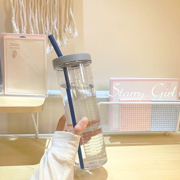 星辰少女 ins宜家大容量吸管杯隨手杯運動水杯