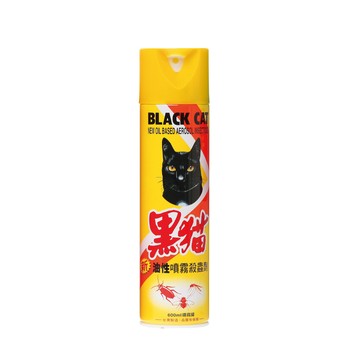 環境殺蟲 黑貓油性噴霧殺蟲劑600ml(日本住友化學最新速效配方)
