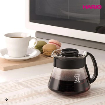 【Hario】V60 經典系列 01黑色36咖啡分享壺 (360ml XVD-36B-EX)(台灣總代貨源)