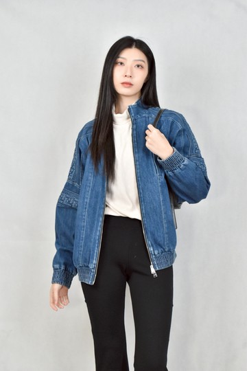 (L) fendi藍色牛仔外套