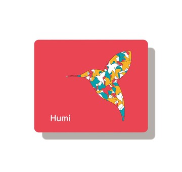 【滑鼠墊-Humi經典-花漾千鳥-紅 】居家辦公療癒小物//客製化禮物