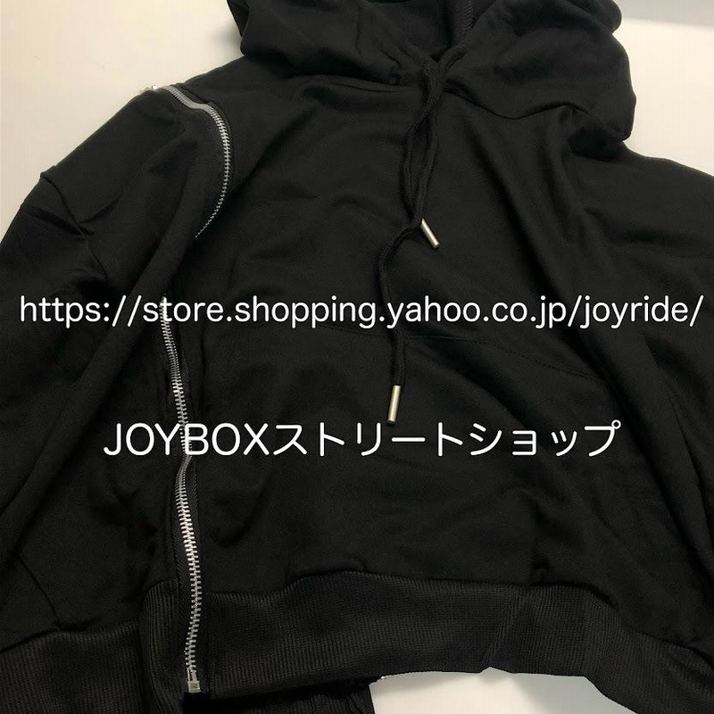 オフショル パーカー フーディー ファスナースリット 韓国 モード系 ストリート系 グランジ K-POP Y2K ダンス レディース  5T-654 オフショル パーカー フーディー ファスナースリット 韓国