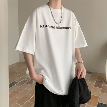 白色短袖男款夏季日系cityboy潮牌寬松體恤青少年純棉重磅半袖T恤