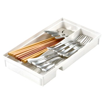 Richell 利其爾 TOTONO 廚房餐具收納盒 高品質抗菌塑料  白色  1個