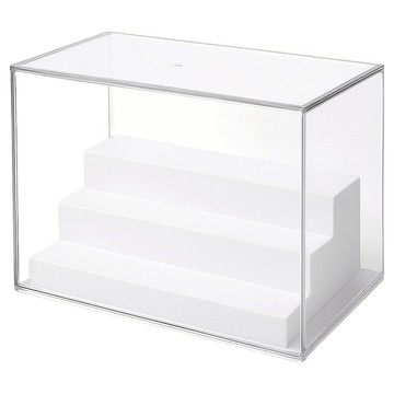 bebehome居家生活 日式公仔展示收納盒 壓克力展示盒 三層透明  1個  18.5 x 19 x 29.5cm