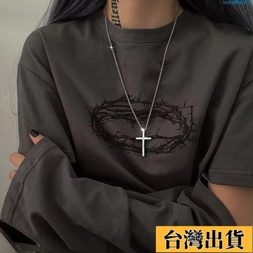 🌟新店優惠🌟歐美氣質簡約十字架鈦鋼項鍊女嘻哈小衆設計感個性百搭長款毛衣鏈