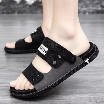 涼鞋夏季男2026新款潮防滑軟底兩用開車拖鞋男士沙灘運動休閑鞋子