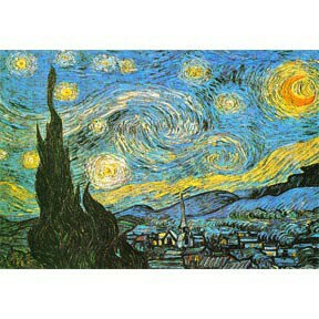P2 - 台灣製520片夜光拼圖-名畫系列  星空 (梵谷VAN GOGH )  K25-011