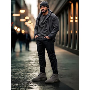 雪地靴男士冬季保暖防水短筒真皮系帶皮毛一體防滑加絨男女款棉鞋