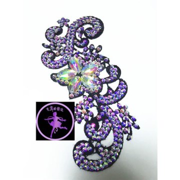 飛舞的裙邊 國標舞配件拉丁舞摩登舞新款仿奧鉆帶鉆頭飾比賽演出