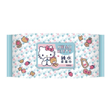 [寶富華]加蓋Hello Kitty純水柔濕巾100抽