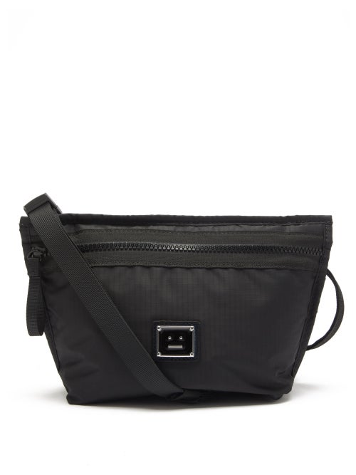 Acne Studios - Agios Face-patch Ripstop Cross-body Bag - Mens - Black