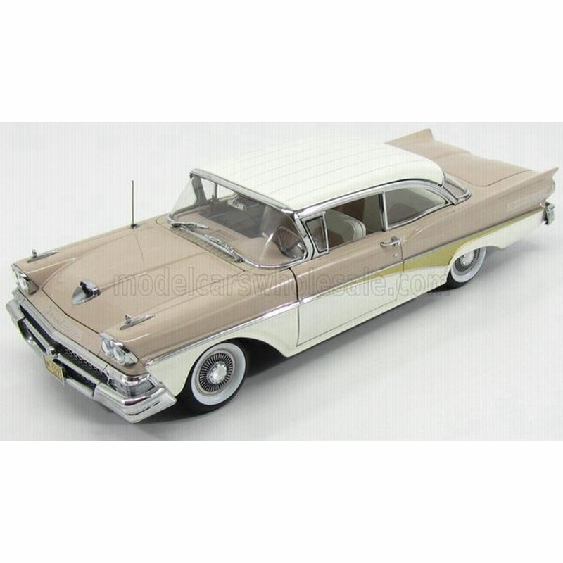ミニカー アメ車 1 18 フォード フェアレーン 500 Sun Star Ford Usa Fairlane 500 Hard Top 1958 Colonial White Desert Beige 通販 Lineポイント最大0 5 Get Lineショッピング