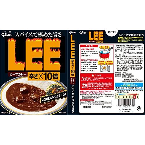 江崎グリコ ビーフカレーLEE辛さ×10倍 180g×10個