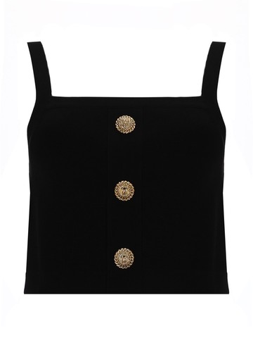 balmain top with jewel buttons
