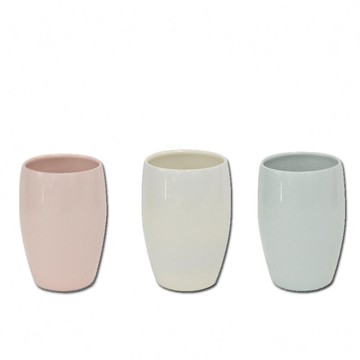 【單件88折】粉色佳人雙層不鏽鋼陶瓷茶杯350ML (三色可選) 珍珠白