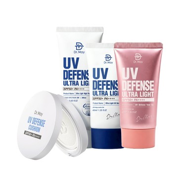 【Dr. May】美博士防曬氣墊SPF50+ PA++++(25g)+清爽防曬乳(40ml)/潤色防曬乳(40ml)/高效防曬乳(60ml)_任選