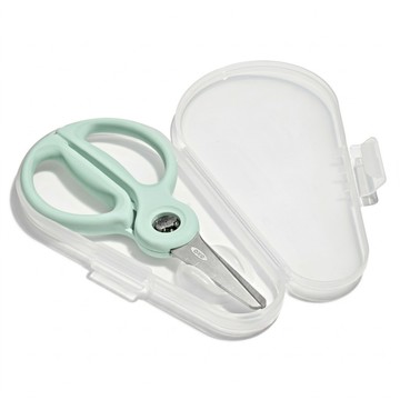 OXO tot 好入口刻度食物剪 附收納盒  薄荷綠  1個  17cm