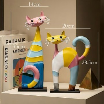 擺件 幾何中古風裝飾品 小眾創意擺件 客廳玄關藝術抽象擺件