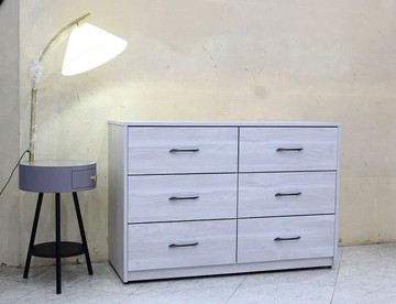 歐風別館凱特白梣色六斗櫃基隆至台中免運費