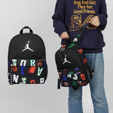 Nike 後背小包 Air Jordan 兒童 女款 黑 雙肩包 後背包 背包 小包 書包 包包 JD2513068TD-003