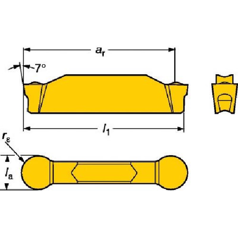 サンドビック コロカット1・2 倣い加工用チップ(320) H13A 10個 N123F2