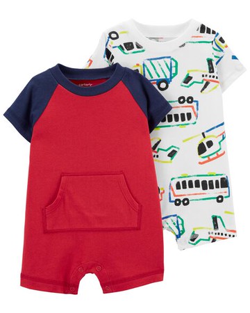 Baby 2-Pack Cotton Rompers