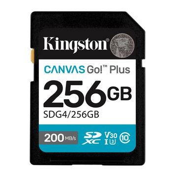 Kingston Canvas GO! Plus SDXC UHS-I (U3)(V30) 256GB 記憶卡 (SDG4/256GB)