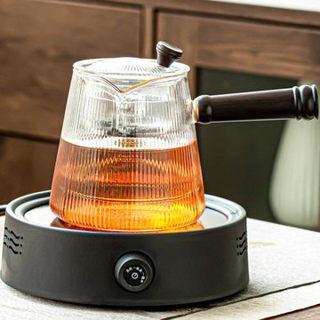 玻璃煮茶器電陶爐煮茶茶具茶壺家用花茶壺黑茶蒸煮茶爐電熱燒水壺