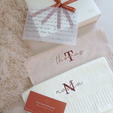 【香港毛巾品牌】客製化繡名毛巾 方巾 面巾 浴巾 100%美國棉製造