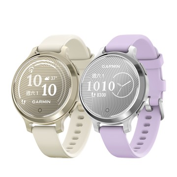 GARMIN Lily 2 Active GPS 智慧腕錶 (奶油白/甜心紫)