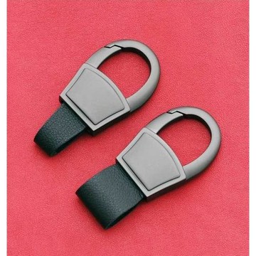 簡約男士真皮金屬腰上鑰匙掛鉤