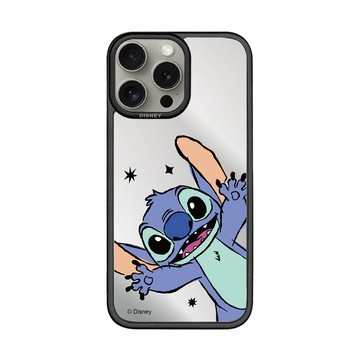 Disney 經典角色系列 iPhone 16/ 15 /14 系列 貼片防摔磁吸手機殼｜史迪奇(鏡面背板)
