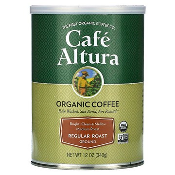 Cafe Altura, 有機咖啡，中度烘焙，研磨，常規烘焙，12 盎司（340 克）
