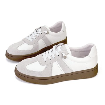 Wayne 簡約復古真皮厚底休閒鞋德訓鞋