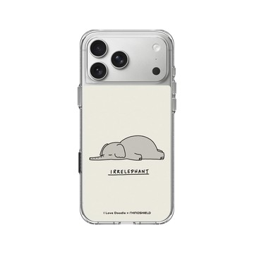 iPhone 17 Pro Max Clear Case（相機按鈕） 透明 - ilovedoodle (Lim Heng Swee) - Irrelephant 大象