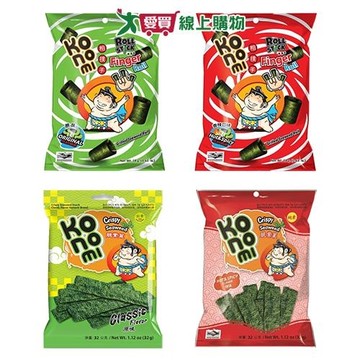 相撲手烤海苔 / 脆紫菜系列(原味/香辣)(18-32G/包)【愛買】