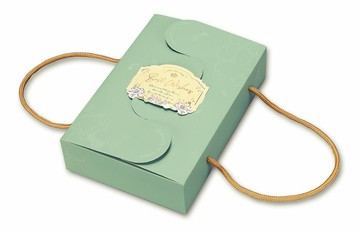 【基本量】花煦上開造型盒-綠 / 手提8入盒 / 100個