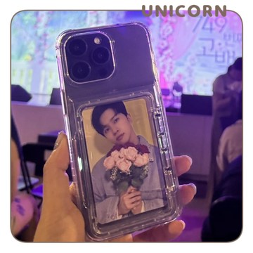 最適合追星人的偶像小卡手機殼 保護殼 透明殼 插卡殼 小卡殼 iPhone 17Pro i17 i17ProMax 16Pro i16 i15Pro i15 Unicorn